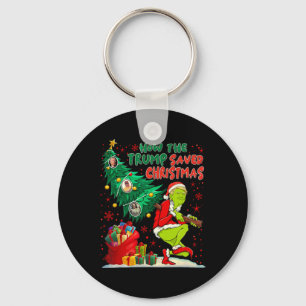 How The Trump Saved Christmas Funny Christmas Trum Keychain