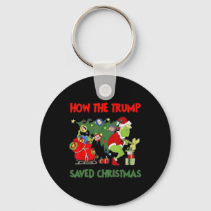 How The Trump Saved Christmas Funny Trump Christma Keychain