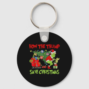 How The Trump Saved Christmas Funny Trump Christma Keychain