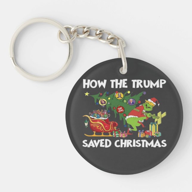 How The Trump Saved Christmas Keychain (Front)
