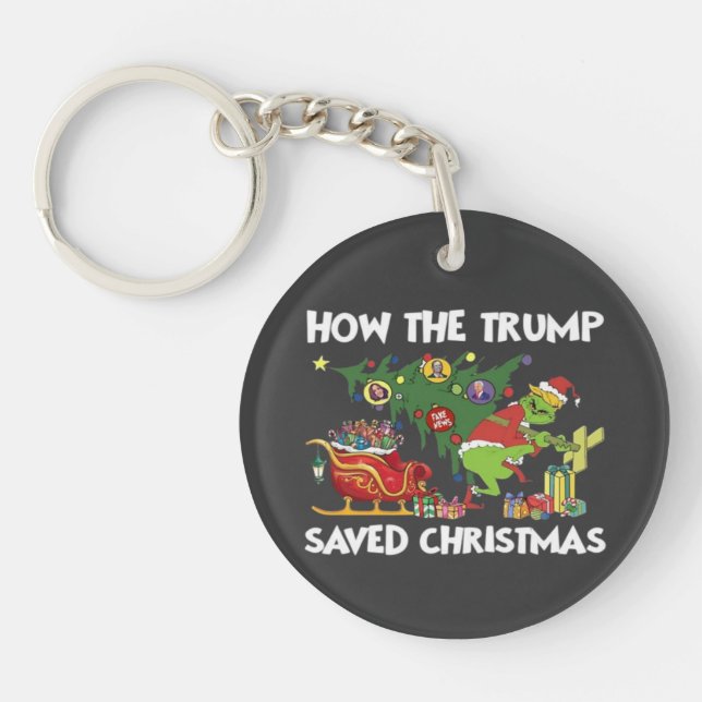 How The Trump Saved Christmas Keychain (Front)