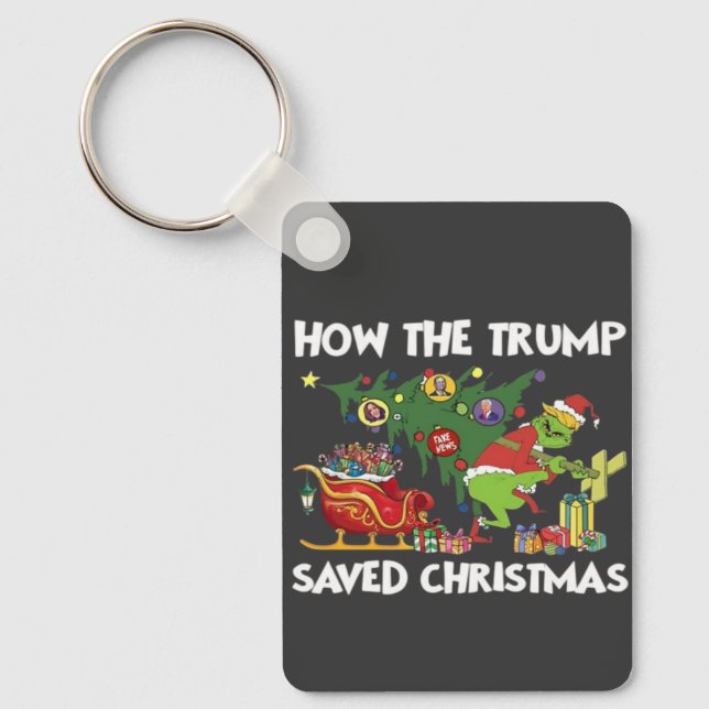 How The Trump Saved Christmas Keychain (Front)