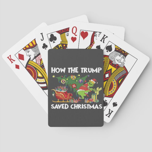 How The Trump Saved Christmas Poker Cards (Back)
