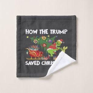How The Trump Saved Christmas Wash Cloth