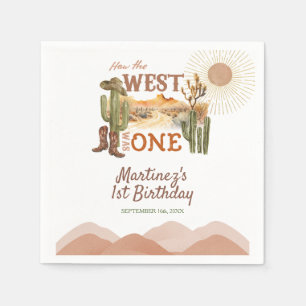 How The West Was One Birthday Party Cowboy Napkins
