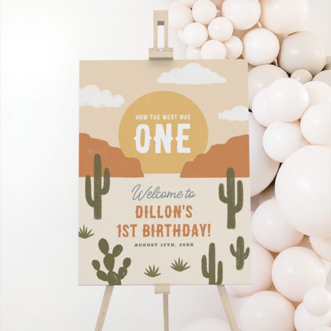 How the West Was One Cowboy Birthday Welcome Sign (Creator Uploaded)