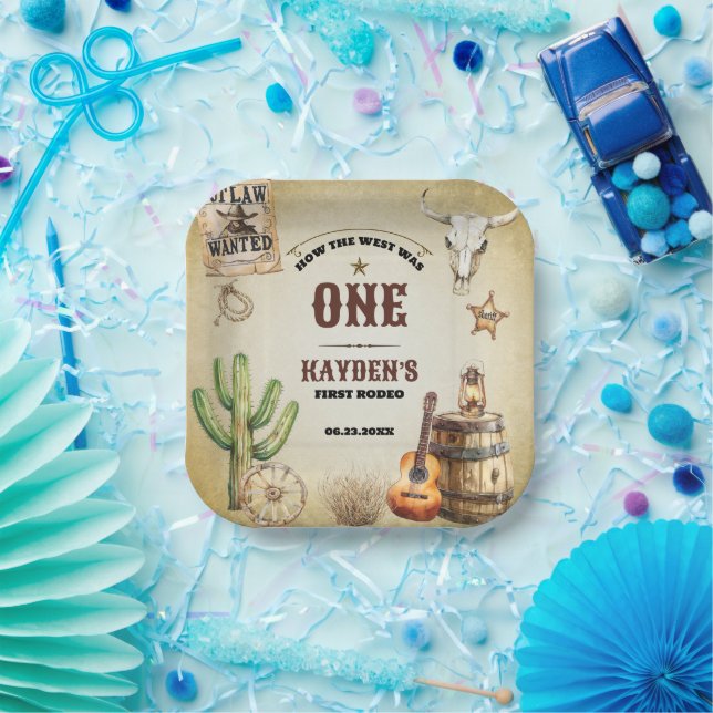 How the West was One First Birthday Party Paper Plates (Party)