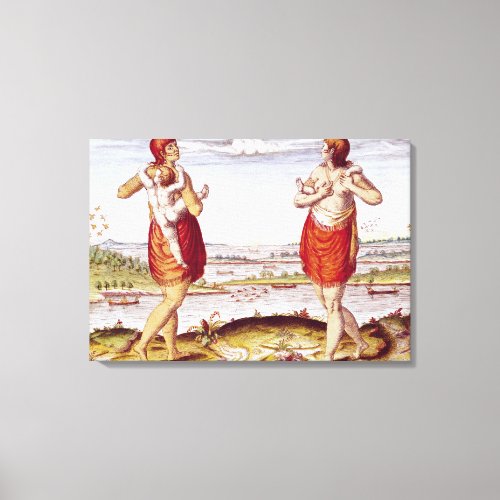 How the Women of Dasamonquepeuc Canvas Print