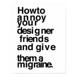 How to annoy your designer friends poster How to annoy your designer friends poster