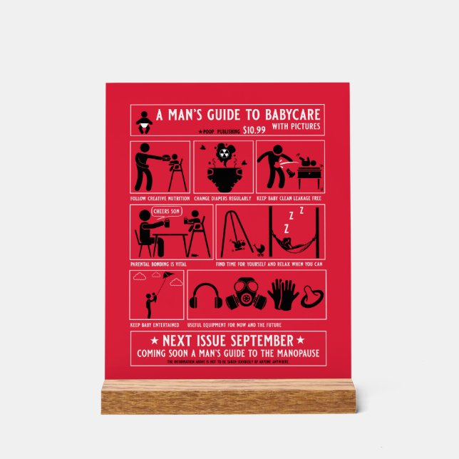 How To Be A Dad Guide Acrylic Sign (Front)