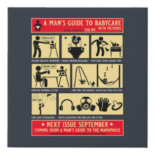 How To Be A Dad Guide Faux Canvas Print