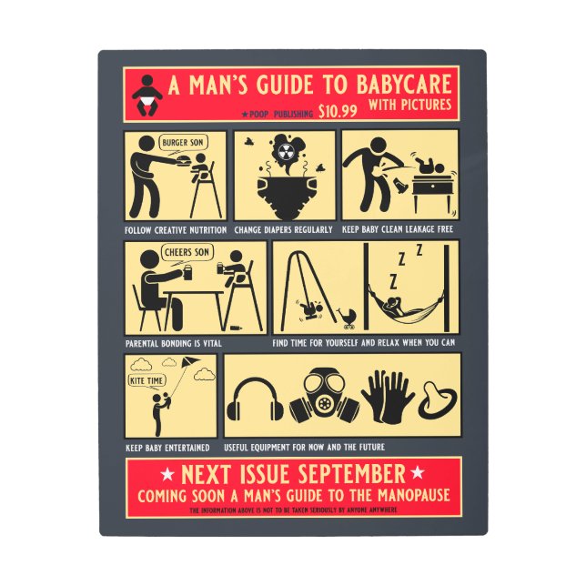 How To Be A Dad Guide Metal Print (Front)