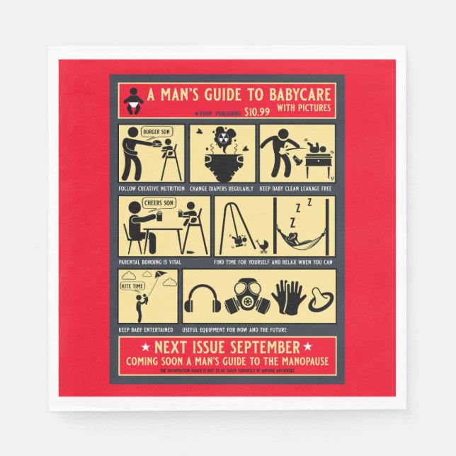 How To Be A Dad Guide Napkins (Front)