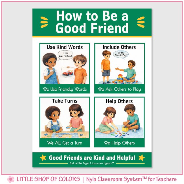 How to Be a Good Friend Classroom Anchor Chart (Creator Uploaded)