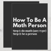 How To Be A Math Person (Front/Back)