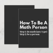 How To Be A Math Person (Front/Back)