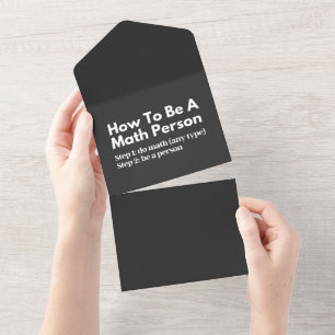 How To Be A Math Person All In One Invitation