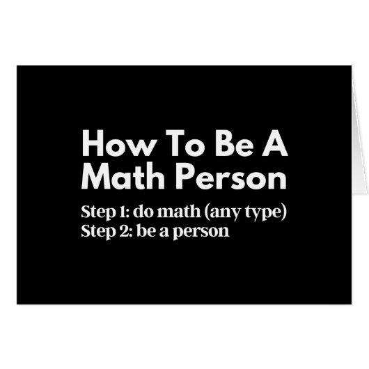 How To Be A Math Person Cards (Front Horizontal)