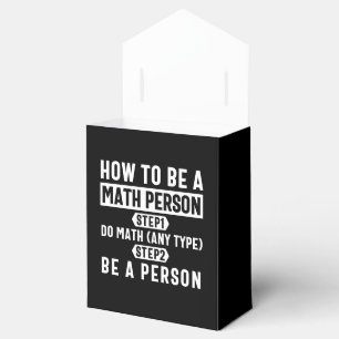 How To Be A Math Person Favor Boxes