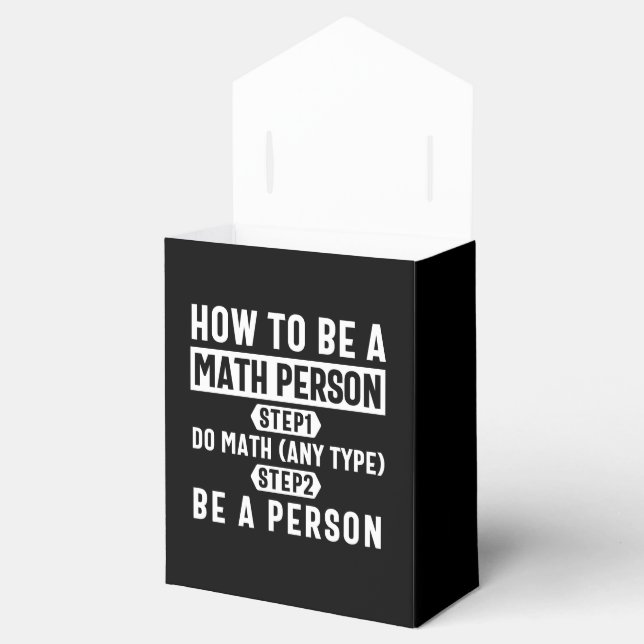 How To Be A Math Person Favor Boxes (Opened)