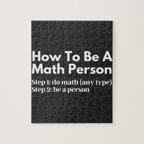 How To Be A Math Person Jigsaw Puzzle