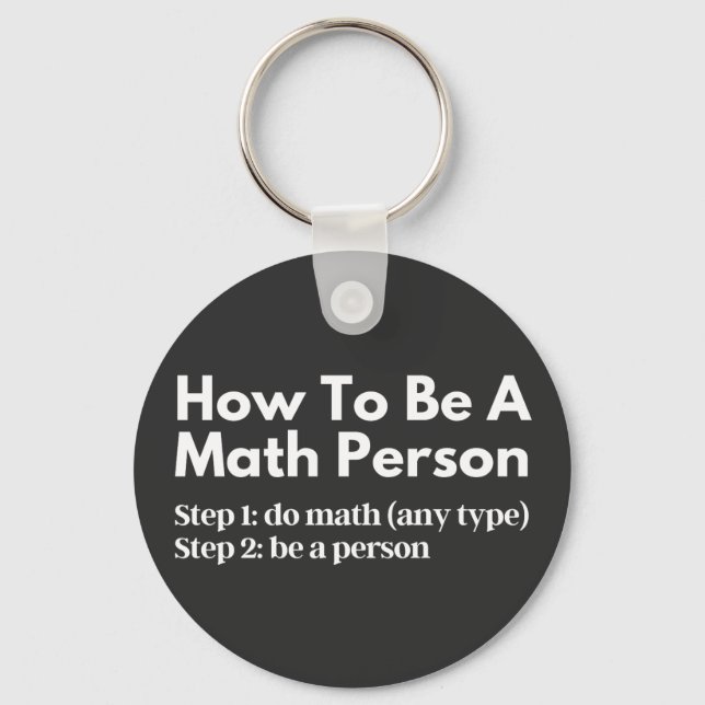 How To Be A Math Person Keychain (Front)