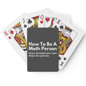 How To Be A Math Person Poker Cards