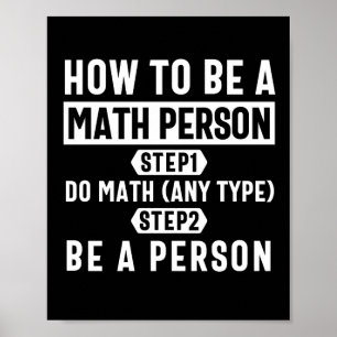 How To Be A Math Person Poster