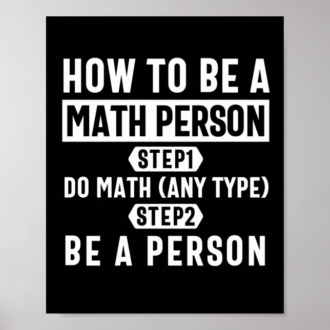 How To Be A Math Person Poster (Front)
