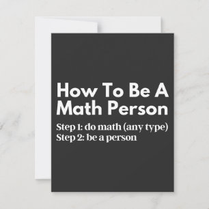 How To Be A Math Person Thank You Card