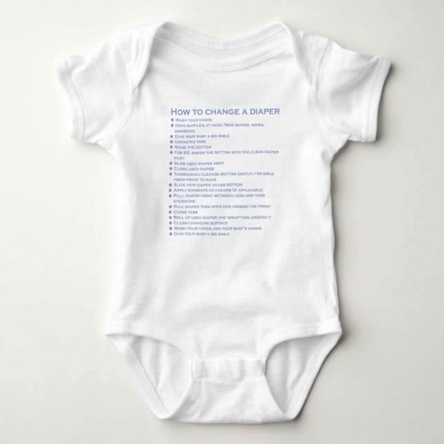 How to change a diaper baby bodysuit (Front)