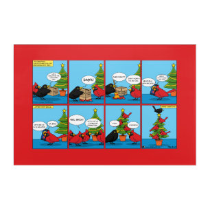 How to Decorate a Christmas Tree Comic Acrylic Print