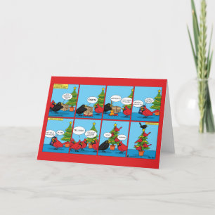 How to Decorate a Christmas Tree Comic Card