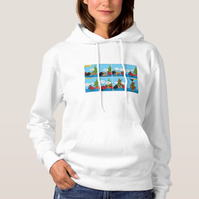 How to Decorate a Christmas Tree Comic Hoodie (Front)