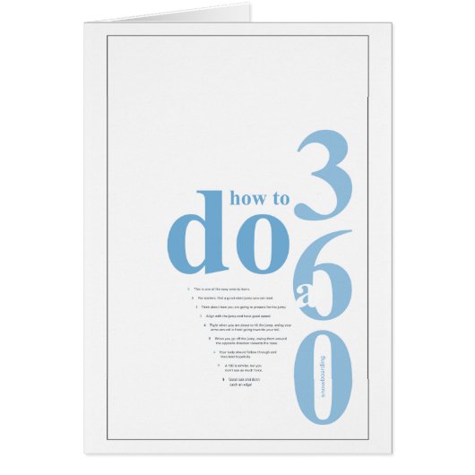 how to do a 360 snowboarding cards (Front)