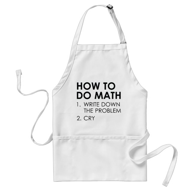 How To Do Math Adult Apron (Front)