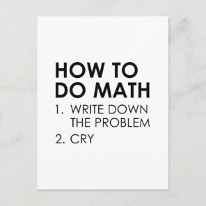 How To Do Math Postcard