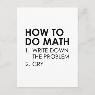 How To Do Math Postcard