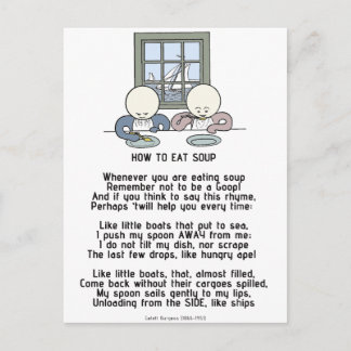 How to Eat Soup - The Goops Postcard