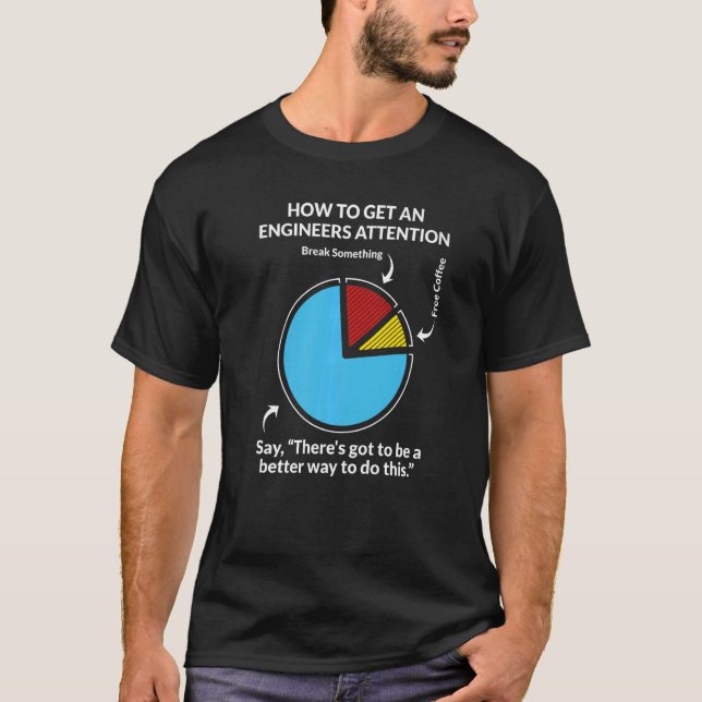 How to get an engineers attention   Engineering  1 T-Shirt (Front)