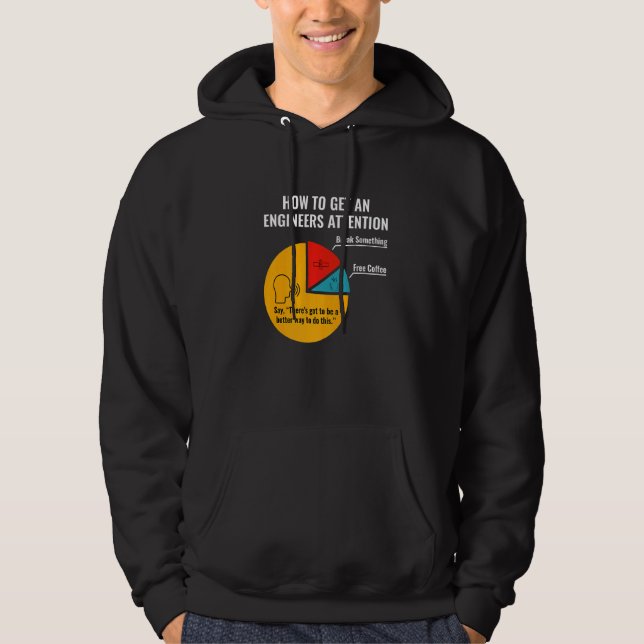 How to get an engineers attention   Engineering Hoodie (Front)