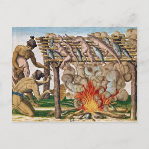How to grill animals, from 'Brevis Narratio' Postcard