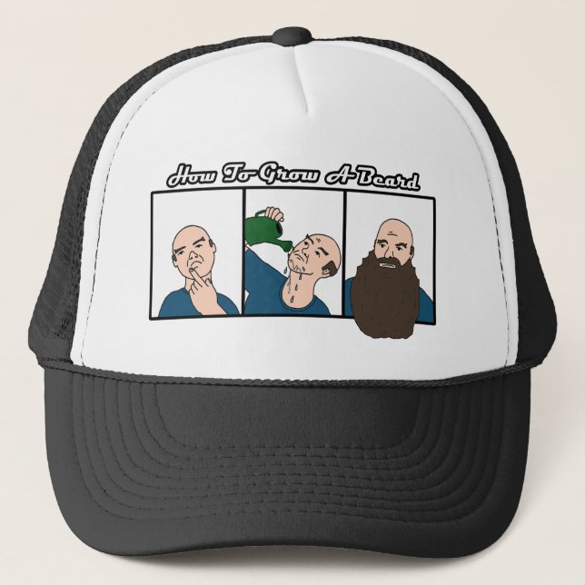 HOW TO GROW A BEARD TRUCKER HAT (Front)