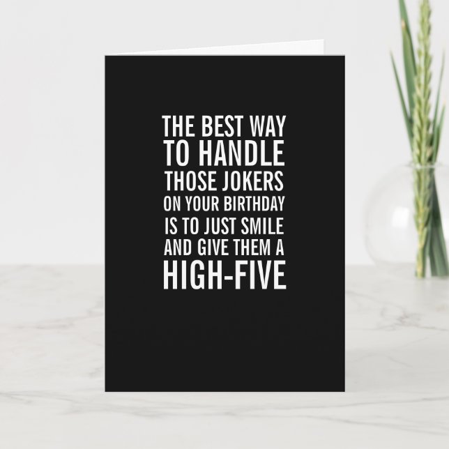How to Handle Your Birthday Funny Birthday Card (Front)