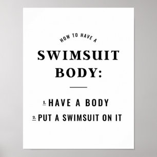 How-to Have a Swimsuit Body PRINT! Poster