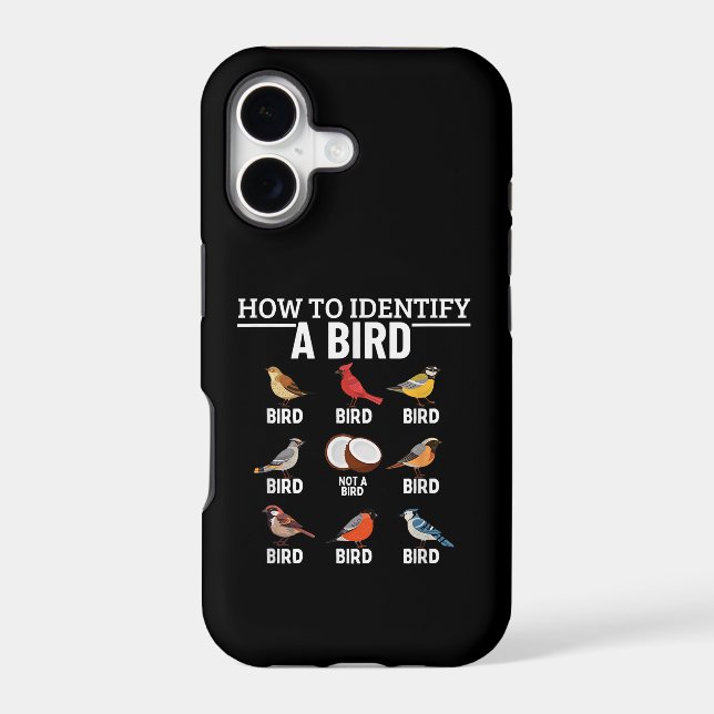 How To Identify A Bird Funny Bird Watching Iphone Case (Back)