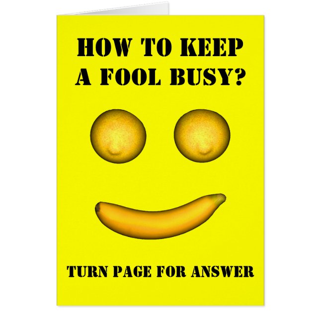 How To Keep A Fool Busy Cards (Front)