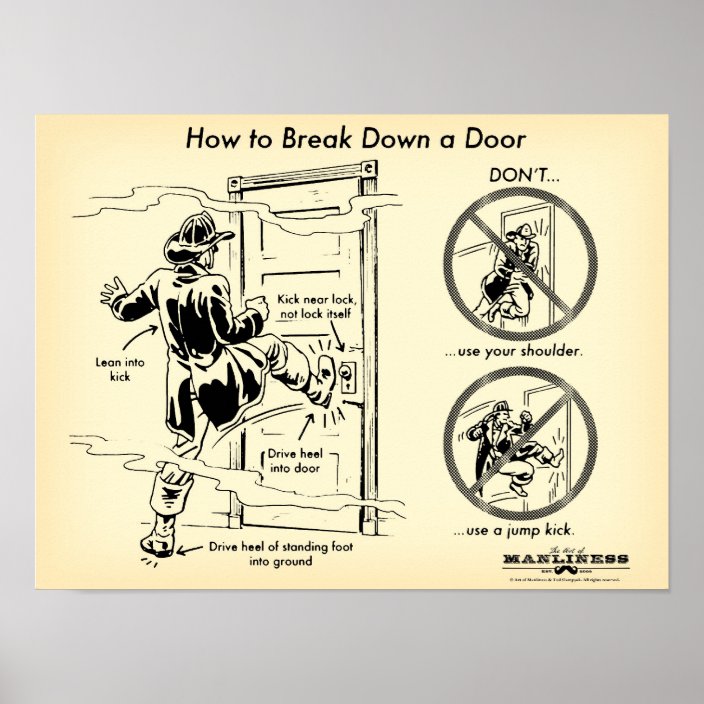 How to Kick Down a Door Print