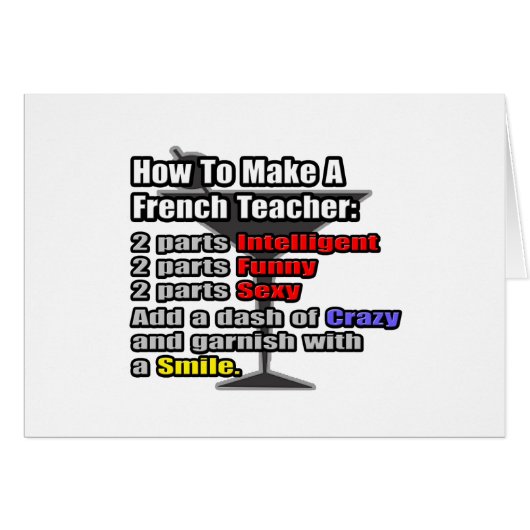 How To Make a French Teacher Cards (Front Horizontal)