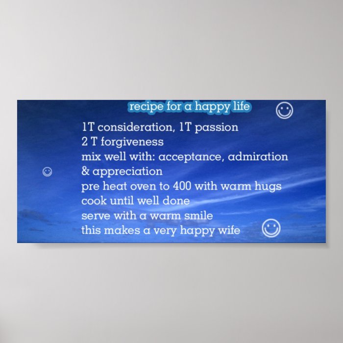 How to make a happy wife poster